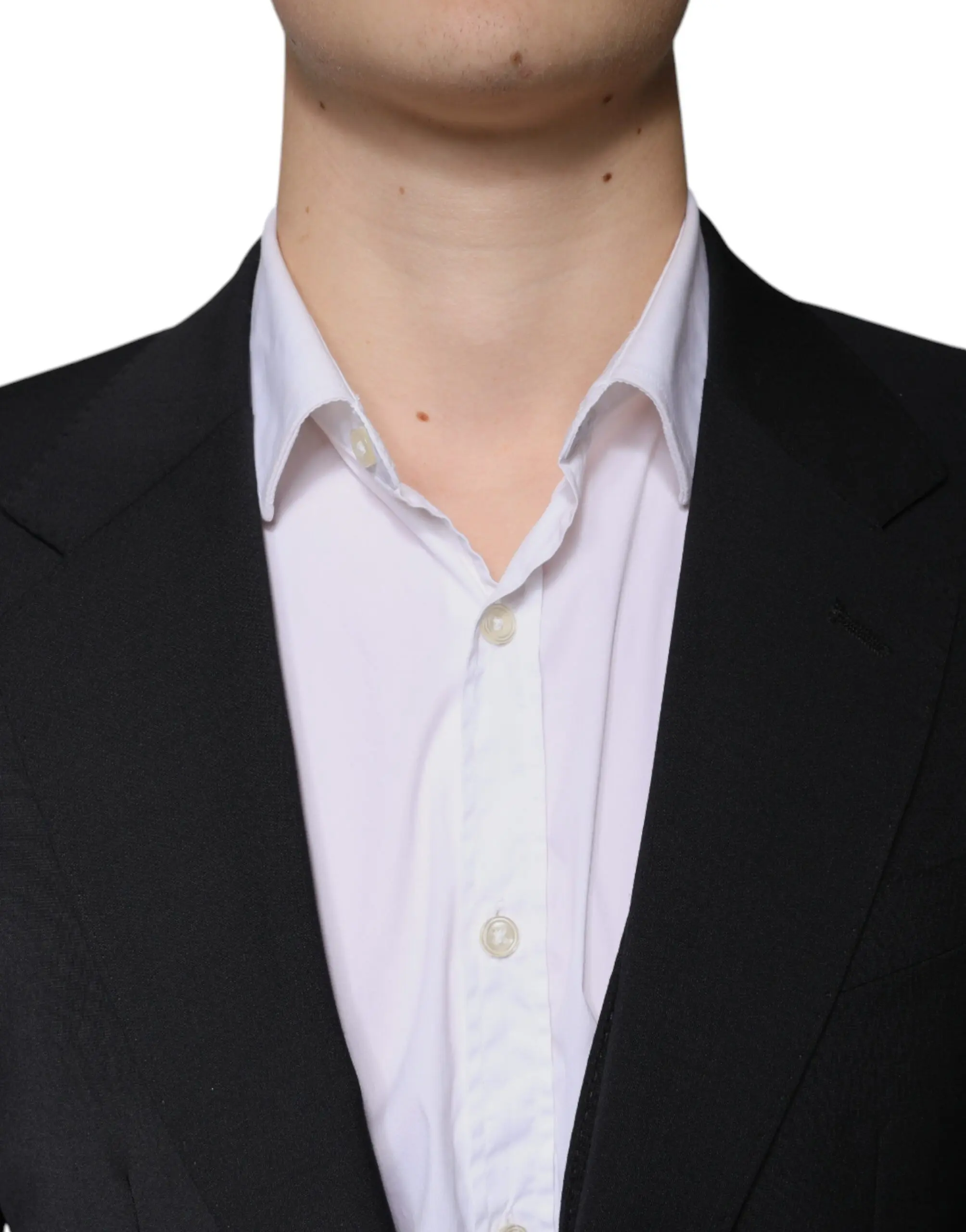 Suit Dolce & Gabbana Black Wool 3 Piece Slim Fit Formal Men Suit