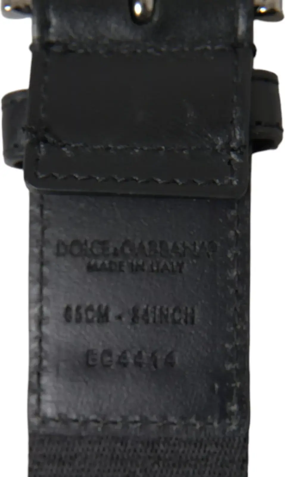Bel Dolce & Gabbana Black Blue Logotipi Kumush Metallicheskaya Kleshnya Kemer