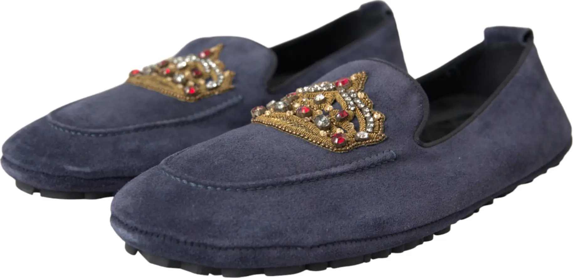 Loafers Dolce & Gabbana Moviy Charm Suede Kristalli Toj