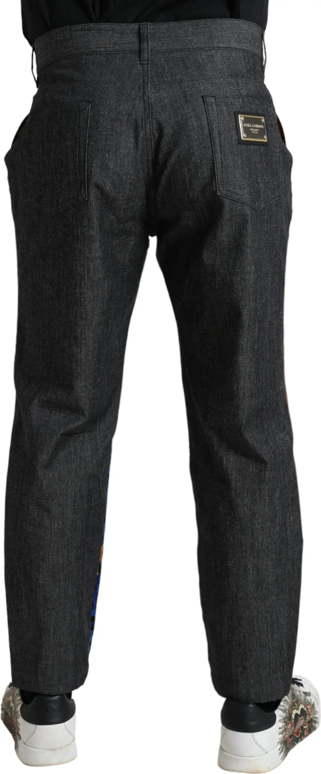 Jeans Dolce & Gabbana Multicolor Tiger Cotton Loose