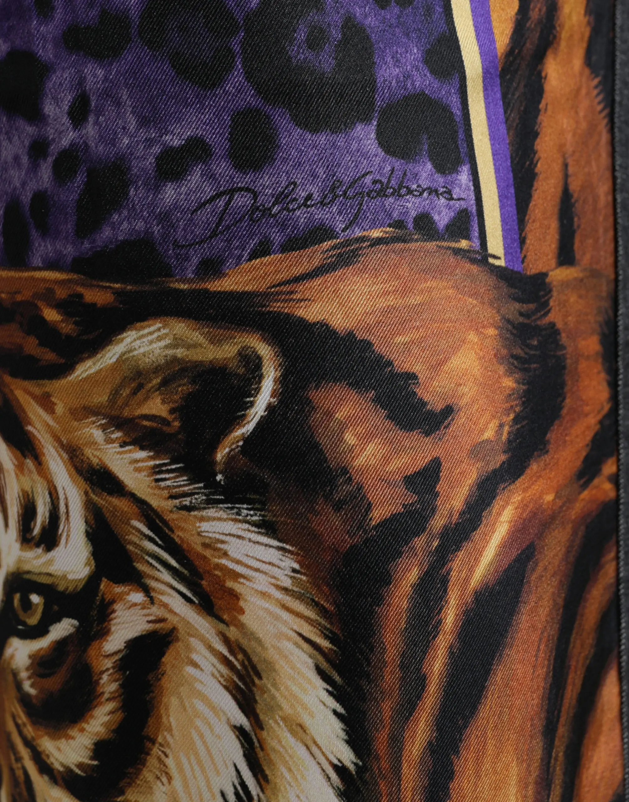 Jeans Dolce & Gabbana Multicolor Tiger Cotton Loose