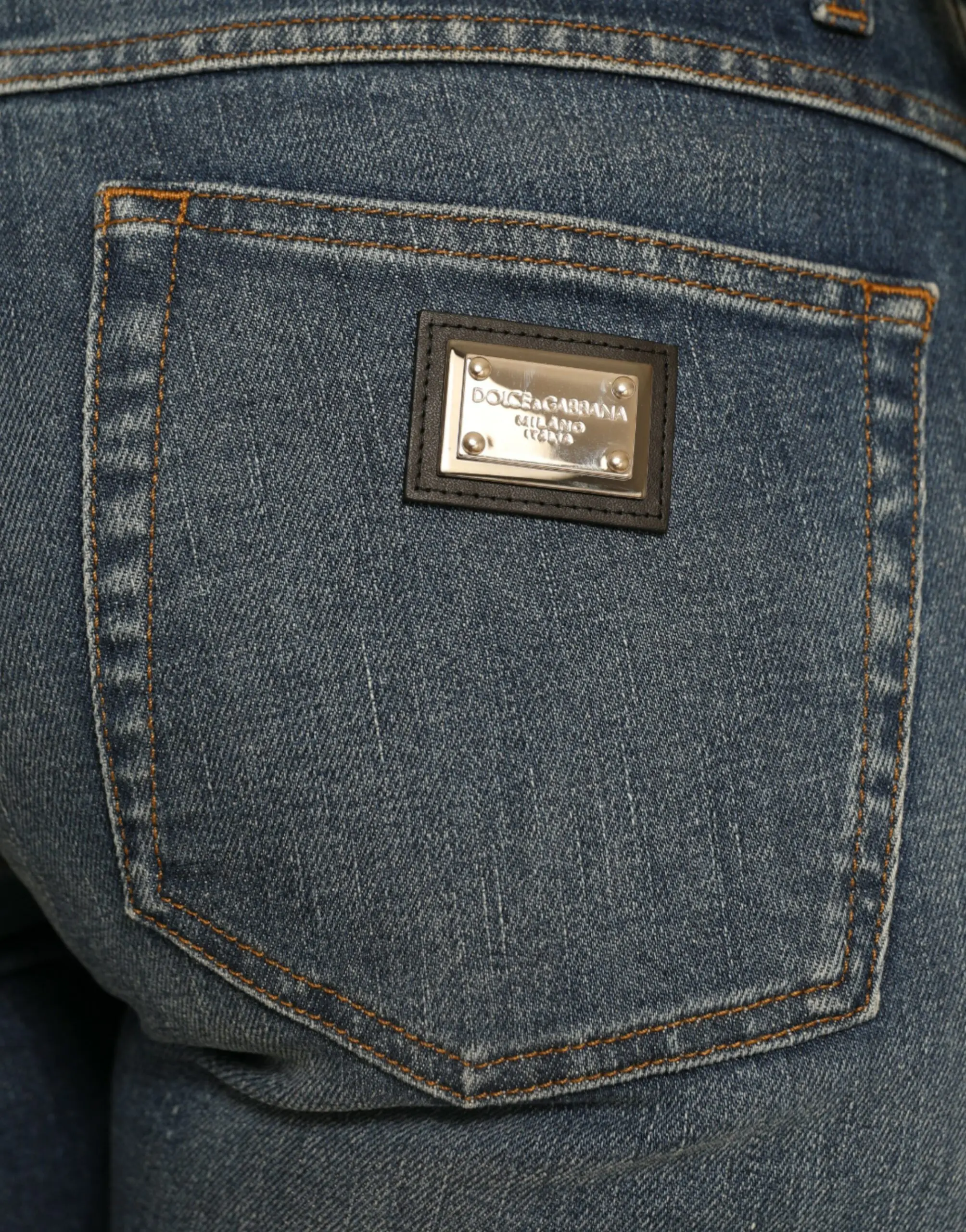 Dolce & Gabbana BOYFRIEND O'rtacha balandlikdagi paxta denim jinsi shimlar
