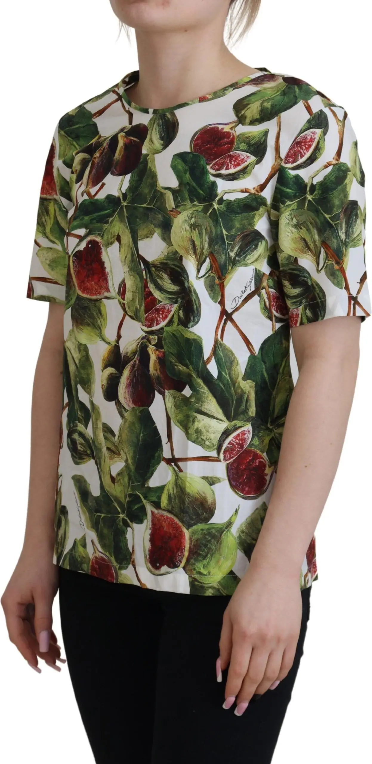 Dolce & Gabbana T-shirt Crew-neck Paxta Ustki Bluzka