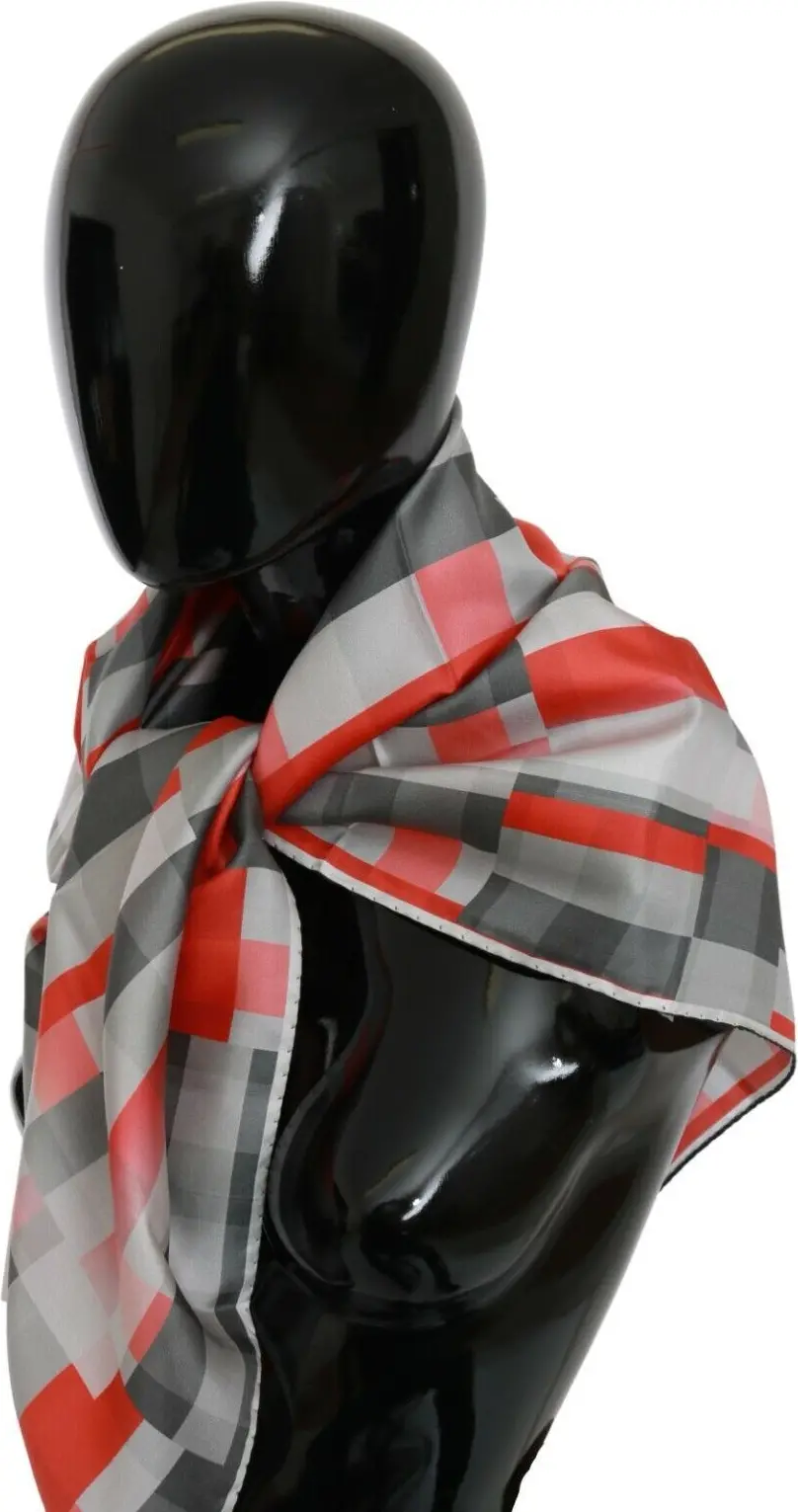 Scarf Costume National Elegant Silk Checkered Scarf