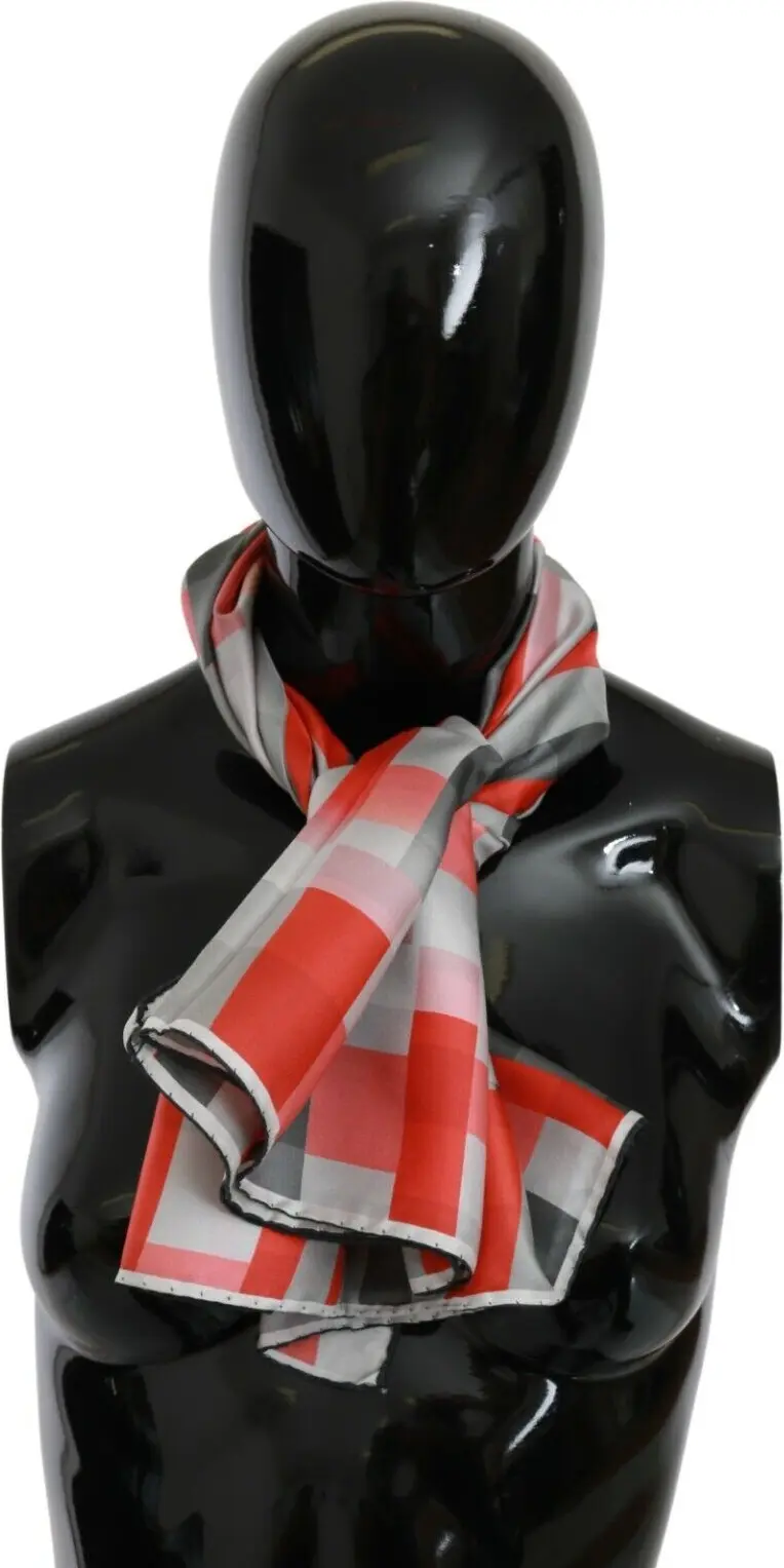 Scarf Costume National Elegant Silk Checkered Scarf