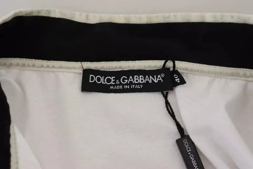 Повседневная футболка Dolce & Gabbana Белый Хлопок С Принтом Воротник-Резинка