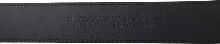 Dolce & Gabbana Bel-kamar Import charm Black Gold Metal Buckle