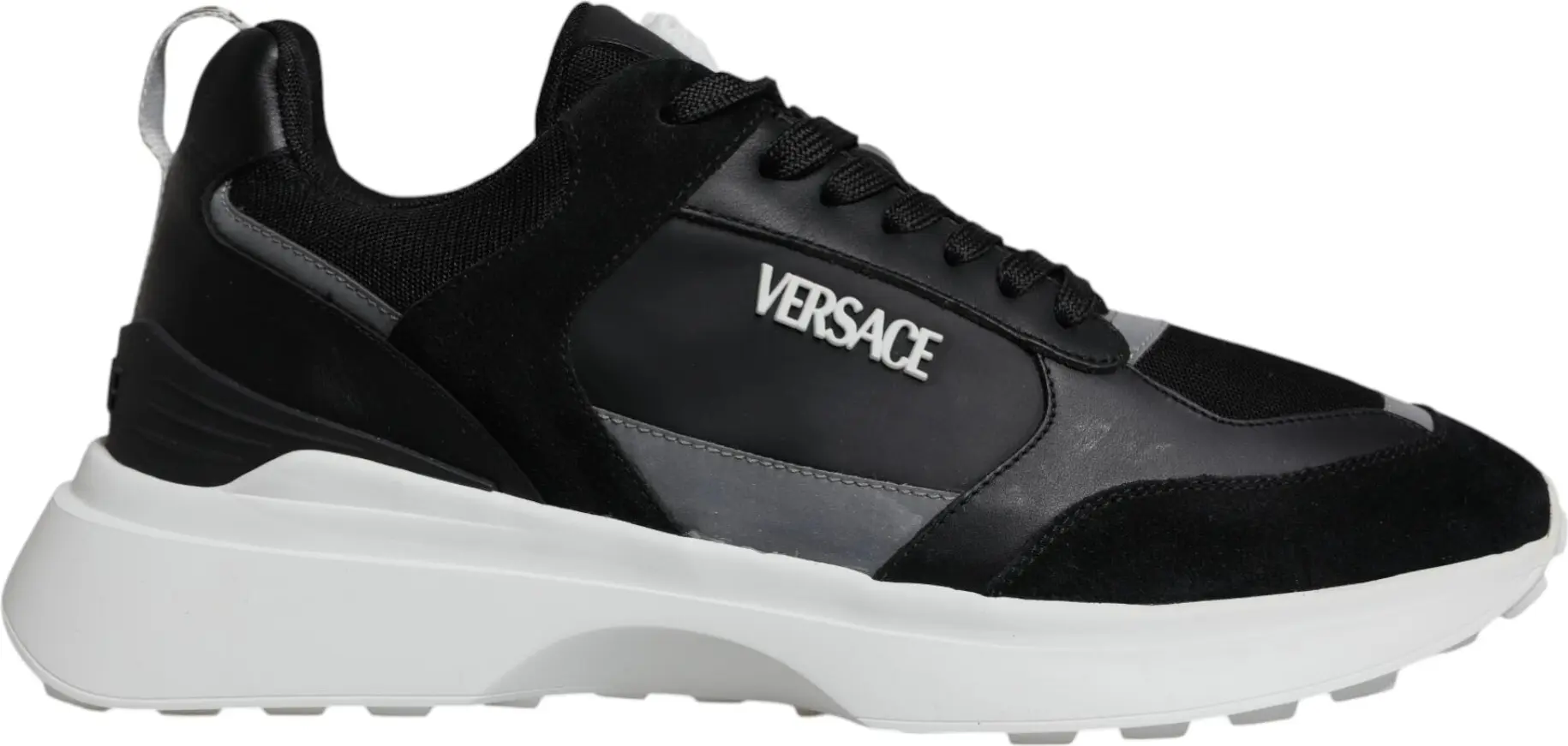 Sneakers Versace Black Canvas Quad Fabric Medusa Low Top Sneaker Shoes