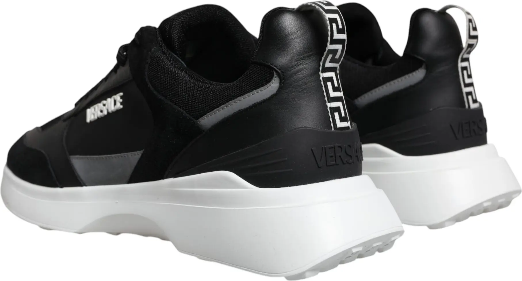 Sneakers Versace Black Canvas Quad Fabric Medusa Low Top Sneaker Shoes