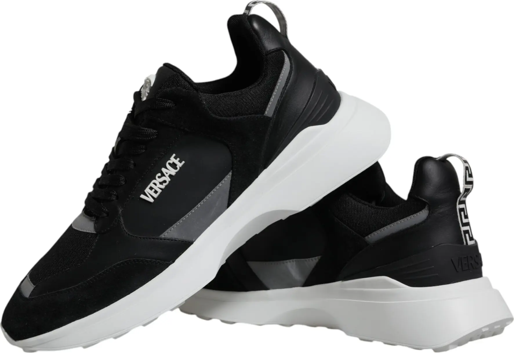 Sneakers Versace Black Canvas Quad Fabric Medusa Low Top Sneaker Shoes