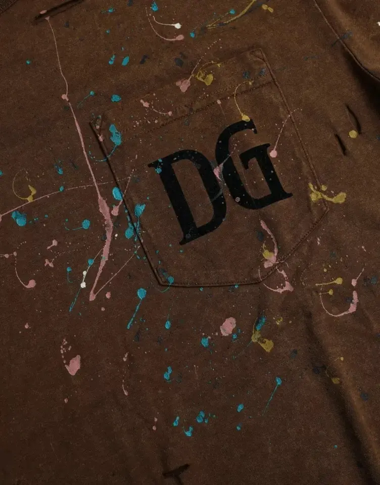 T-shirt Dolce & Gabbana Brown Color Splash