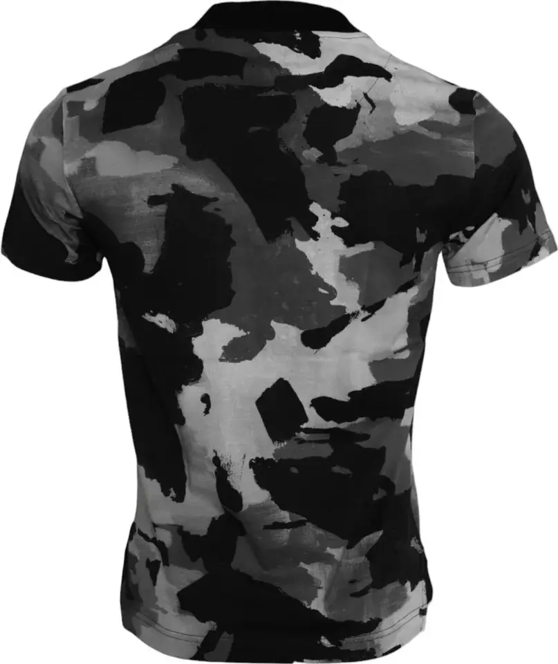T-shirt Dolce & Gabbana Multicolor Camouflage Cotton Crewneck