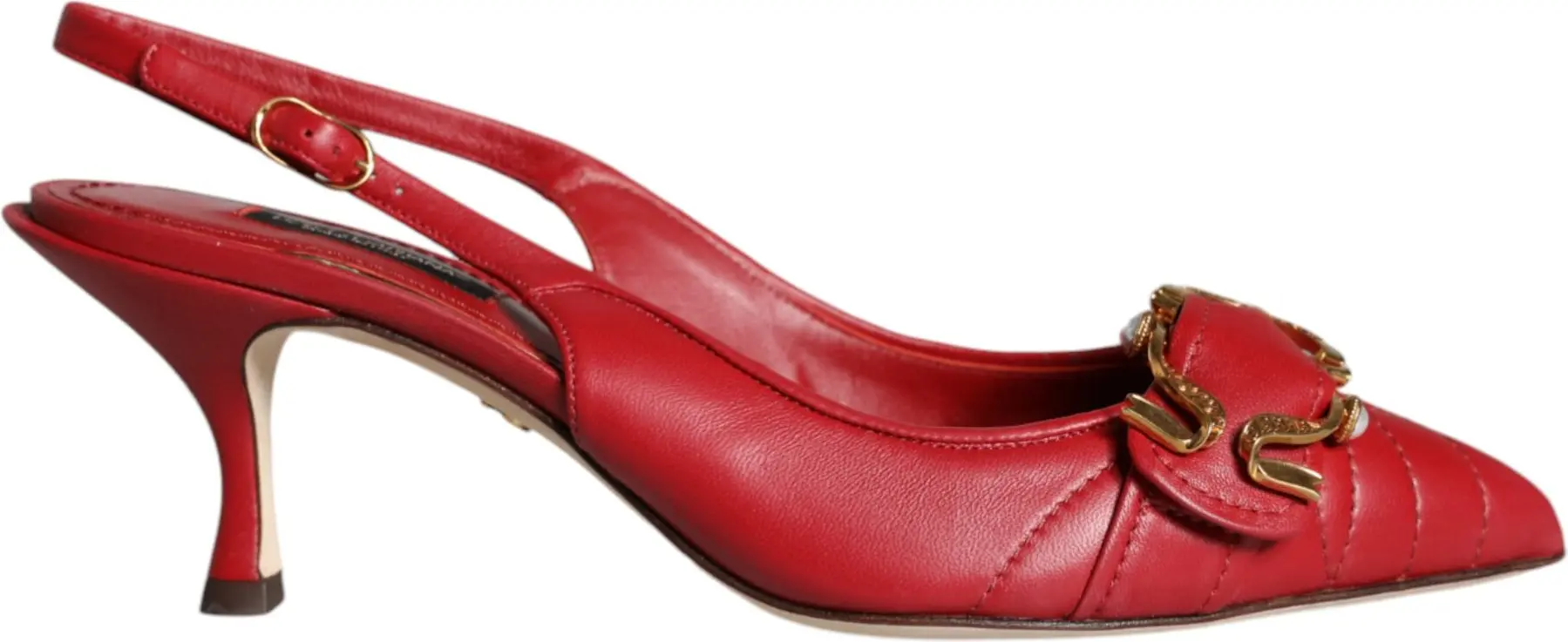 Leather Heels Slingback Shoes Dolce & Gabbana Devotion