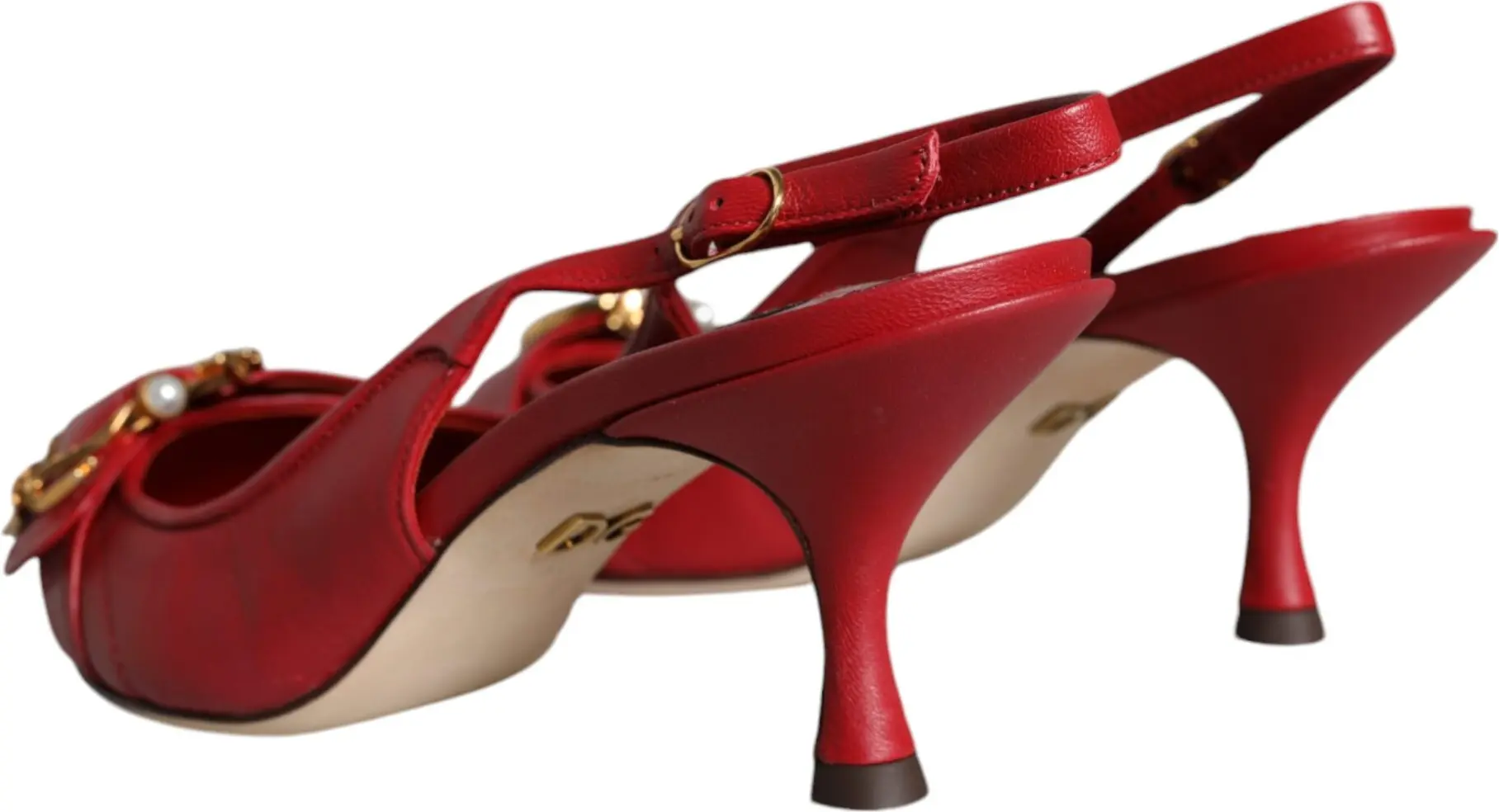 Leather Heels Slingback Shoes Dolce & Gabbana Devotion