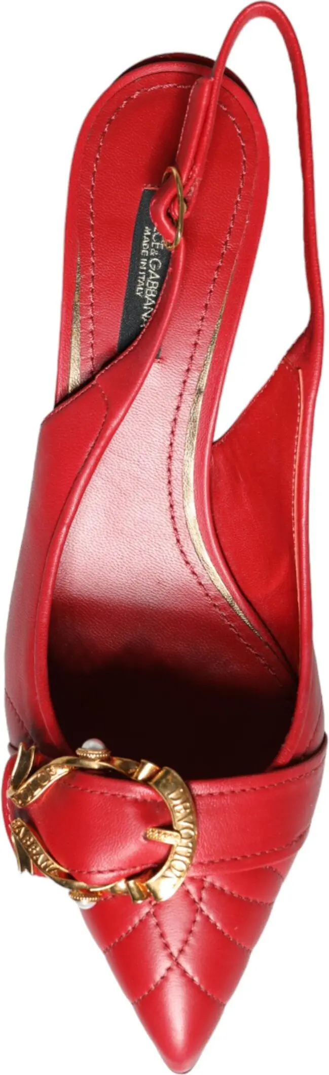 Leather Heels Slingback Shoes Dolce & Gabbana Devotion