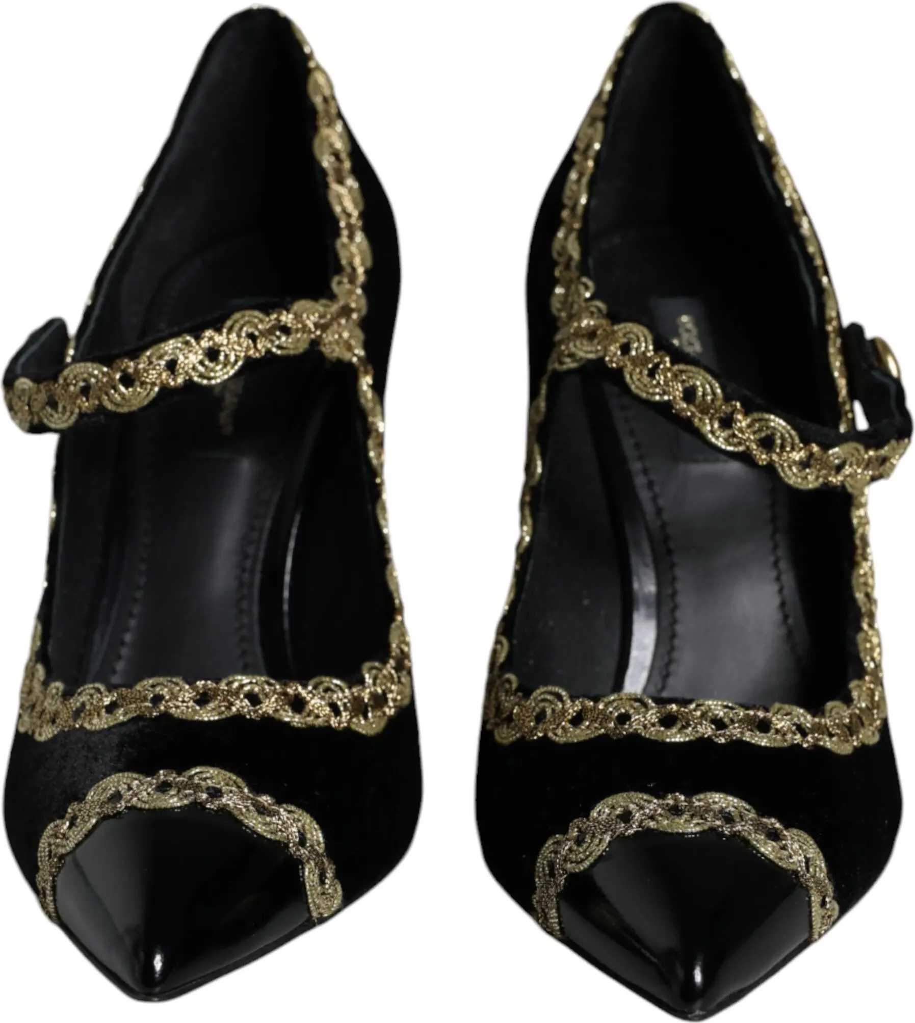 Dolce & Gabbana Mary Janes Pumps Zamsha Oltin