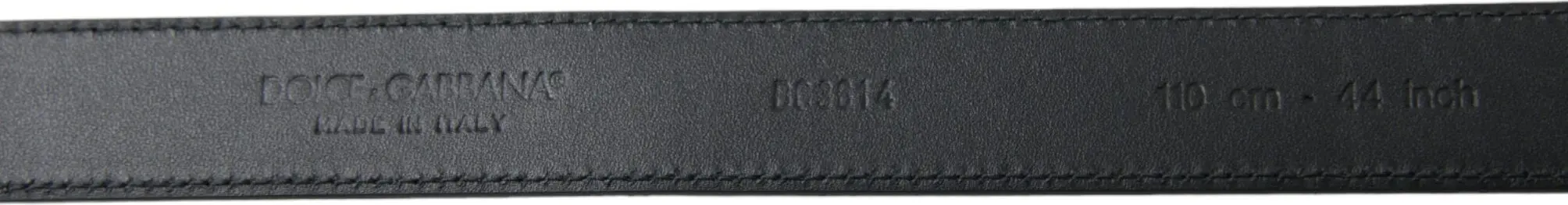 Belt Dolce & Gabbana Black Goat Leather Antique Metal Buckle Belt