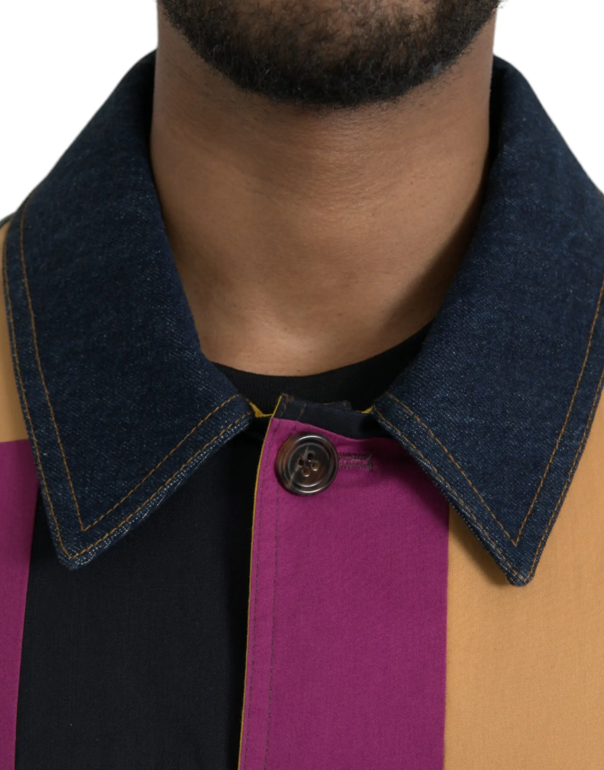 Jacket Dolce & Gabbana Multicolor Patchwork Cotton Collared
