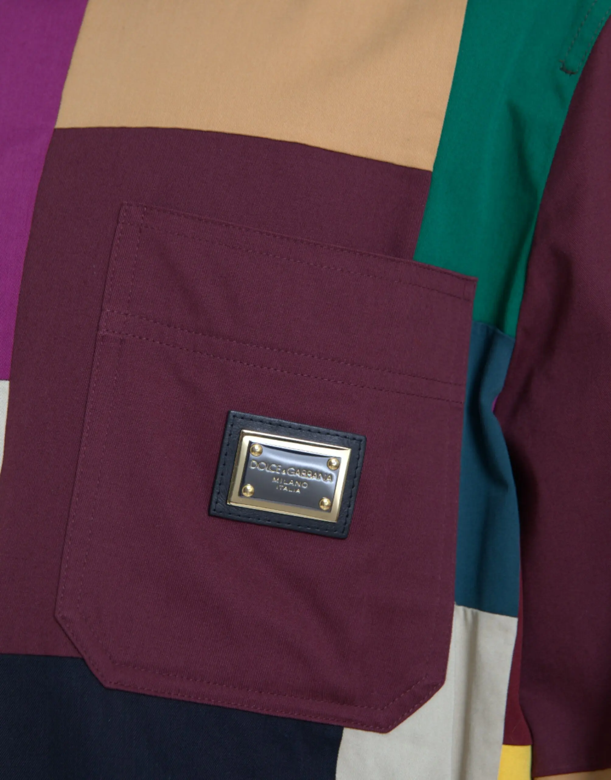 Jacket Dolce & Gabbana Multicolor Patchwork Cotton Collared