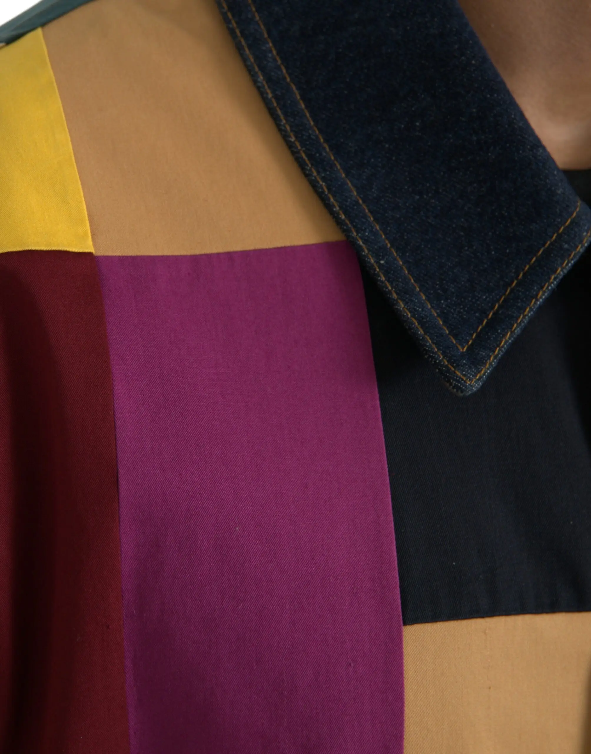 Jacket Dolce & Gabbana Multicolor Patchwork Cotton Collared