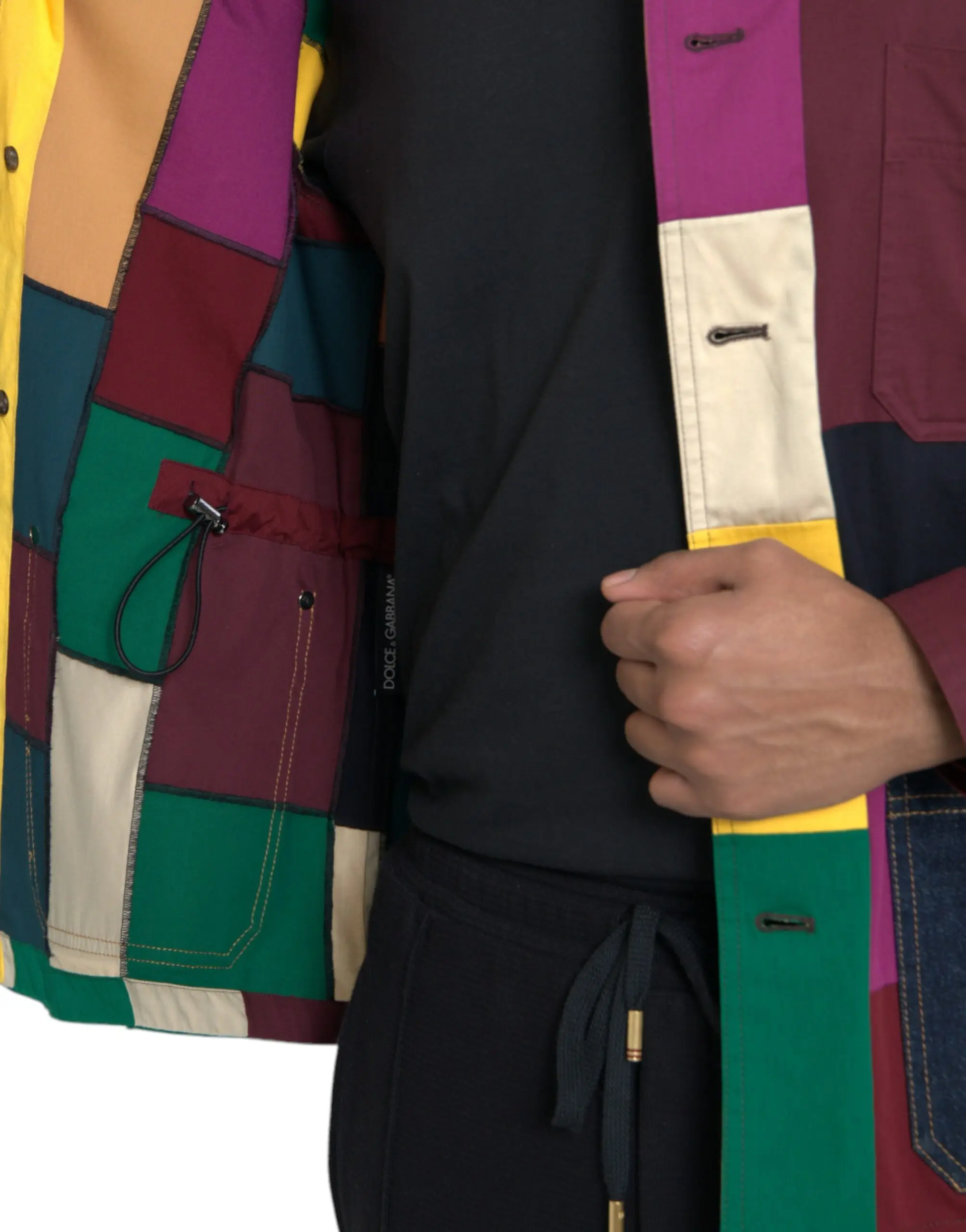 Jacket Dolce & Gabbana Multicolor Patchwork Cotton Collared