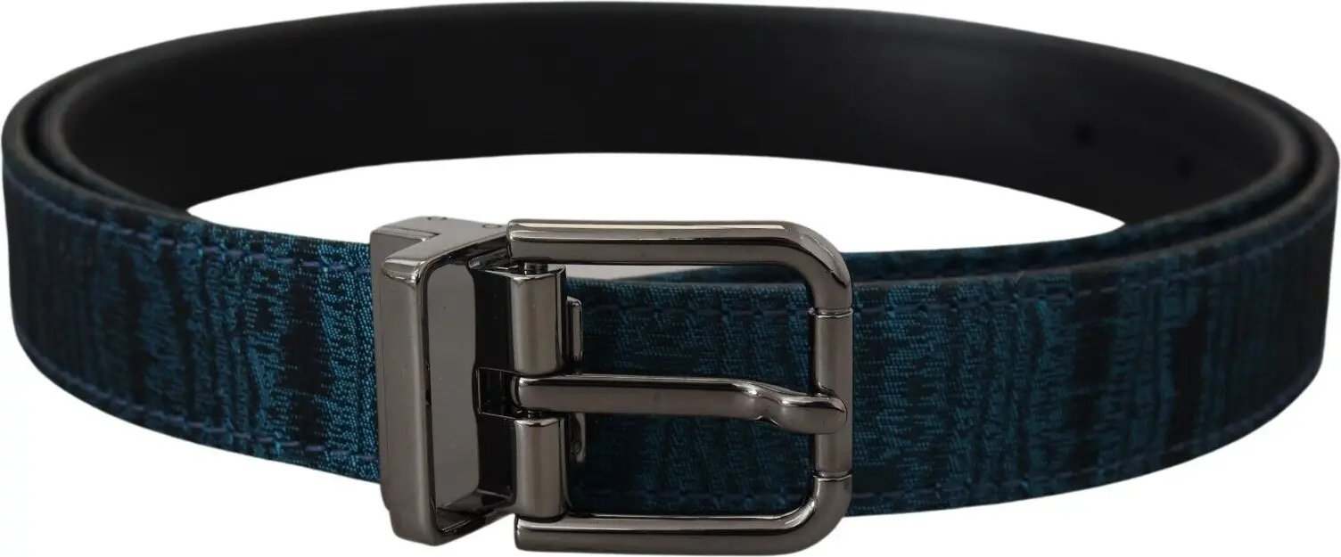 Belt Dolce & Gabbana Elegant Blue Jacquard Designer
