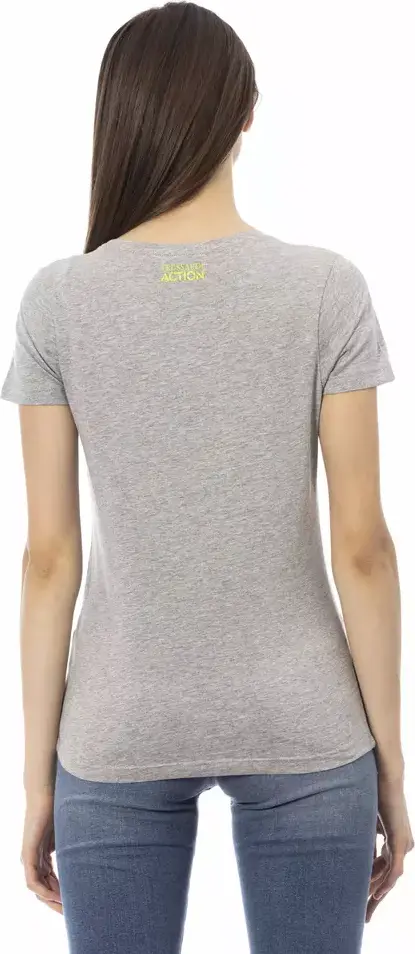 T-Shirt Trussardi Gray Cotton Women T-Shirt