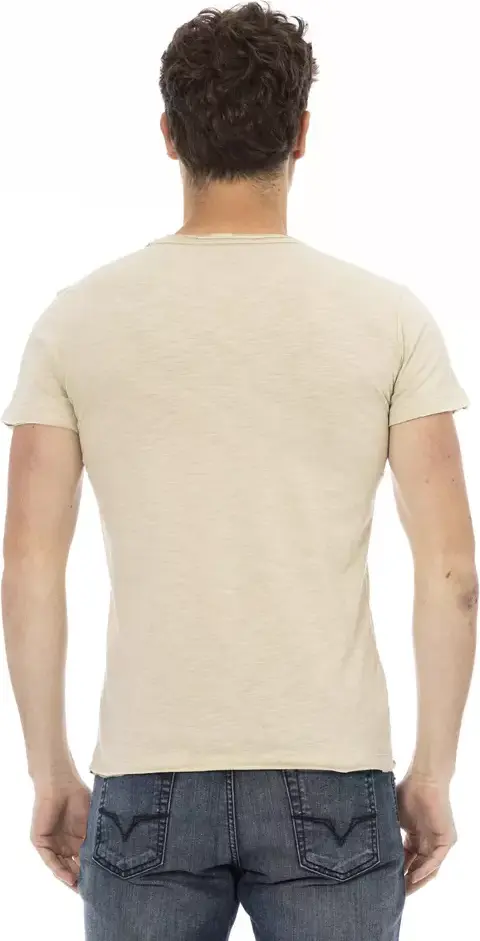 T-Shirt Trussardi Beige Cotton Men T-Shirt