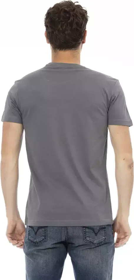 Trussardi Gray paxta T-ko'ylagi Erkaklar uchun