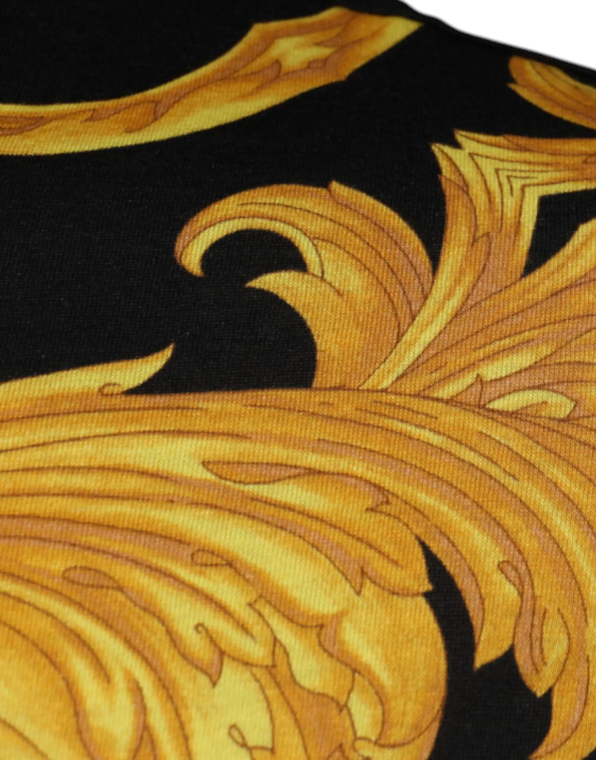 Футболка Versace Черная с принтом Medusa из хлопка с круглым вырезом