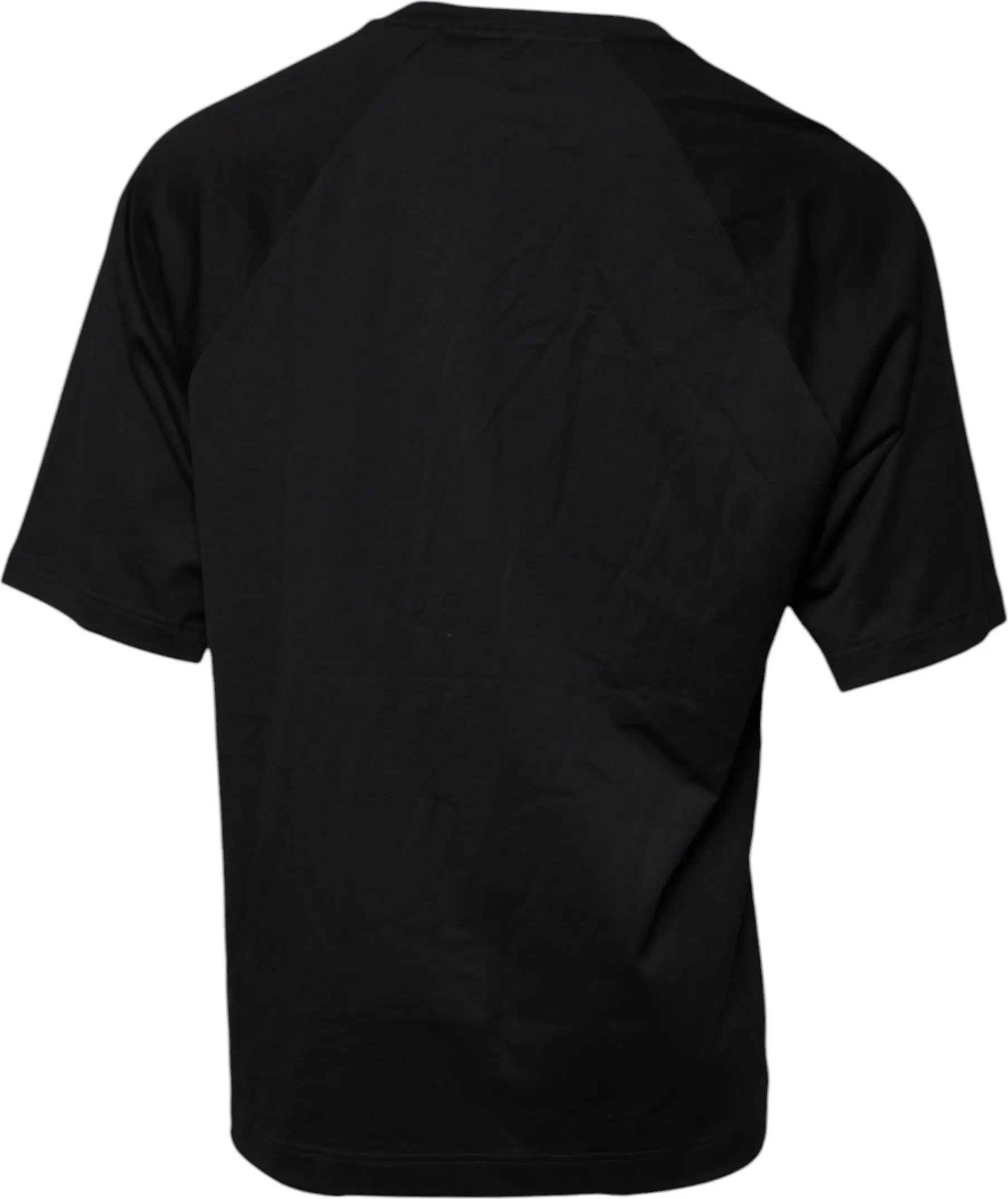 T-shirt Dolce & Gabbana Black Logo Print Cotton Crew Neck