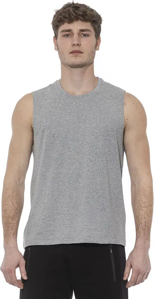 Tond Gray Cotton Men Tank Top