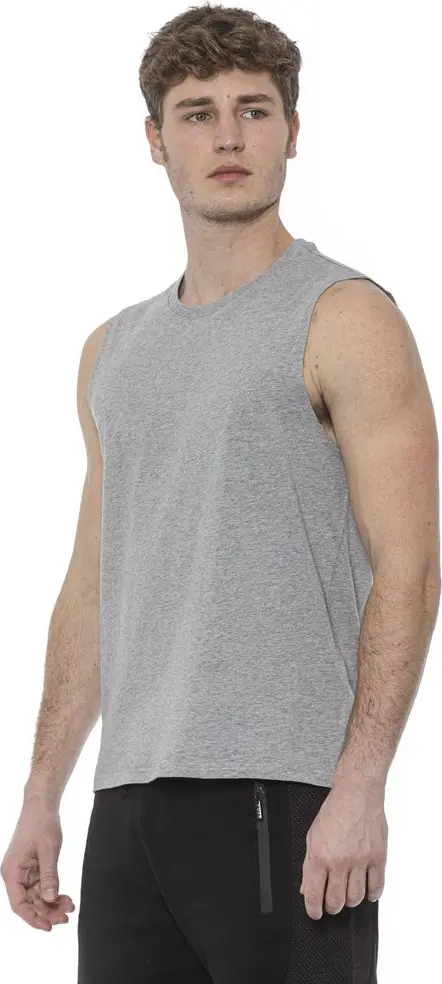 Tond Gray Cotton Men Tank Top
