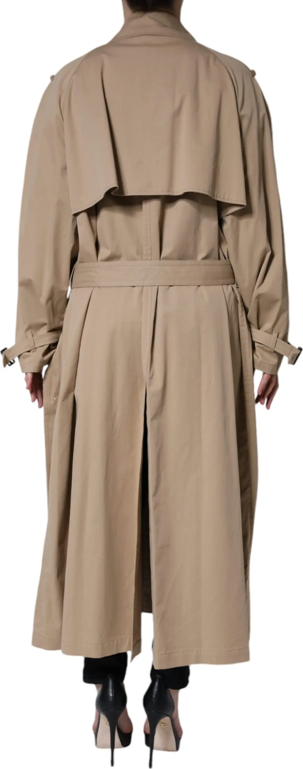 Jacket Dolce & Gabbana Xaki Ikki qatorli paltosi
