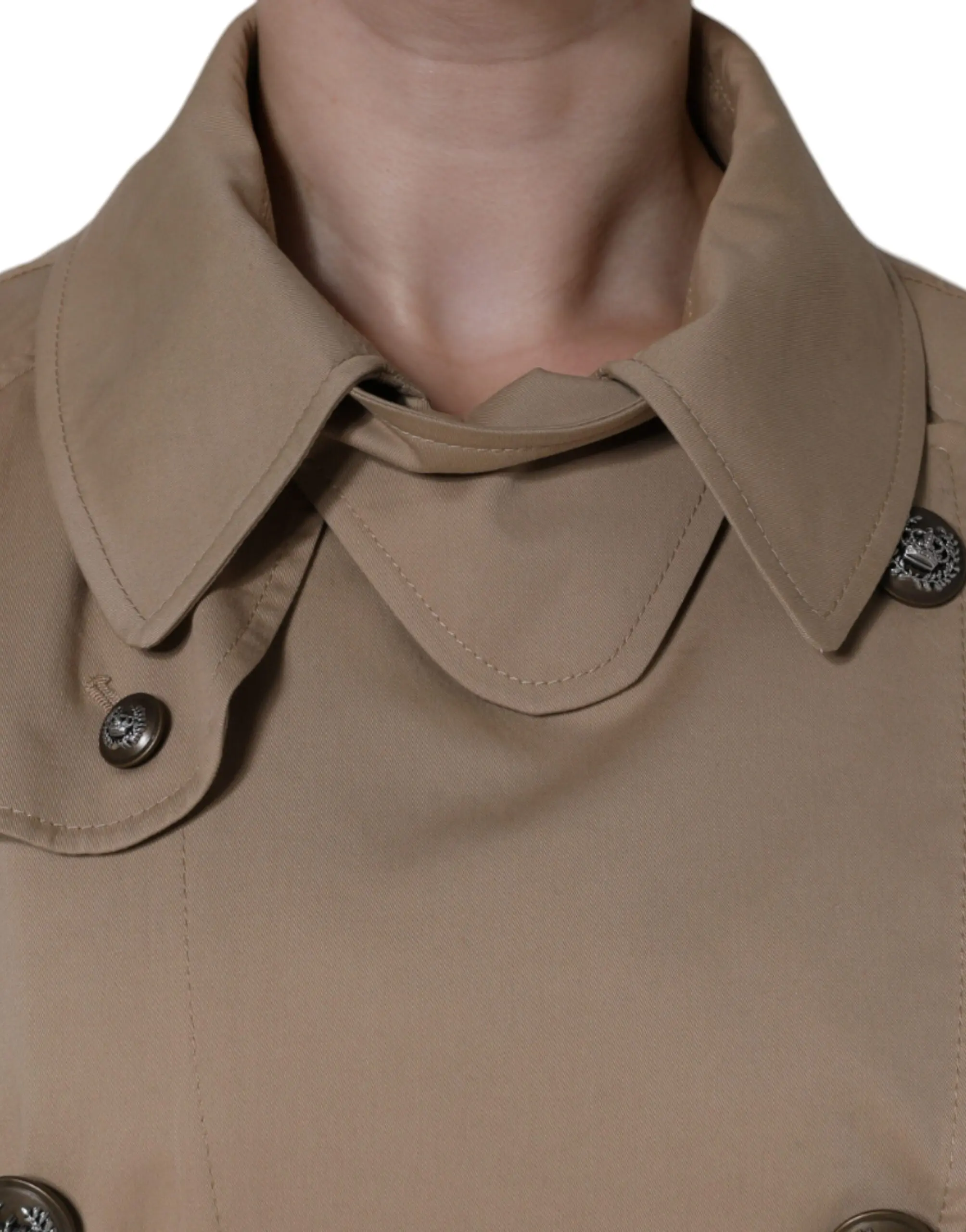 Jacket Dolce & Gabbana Xaki Ikki qatorli paltosi