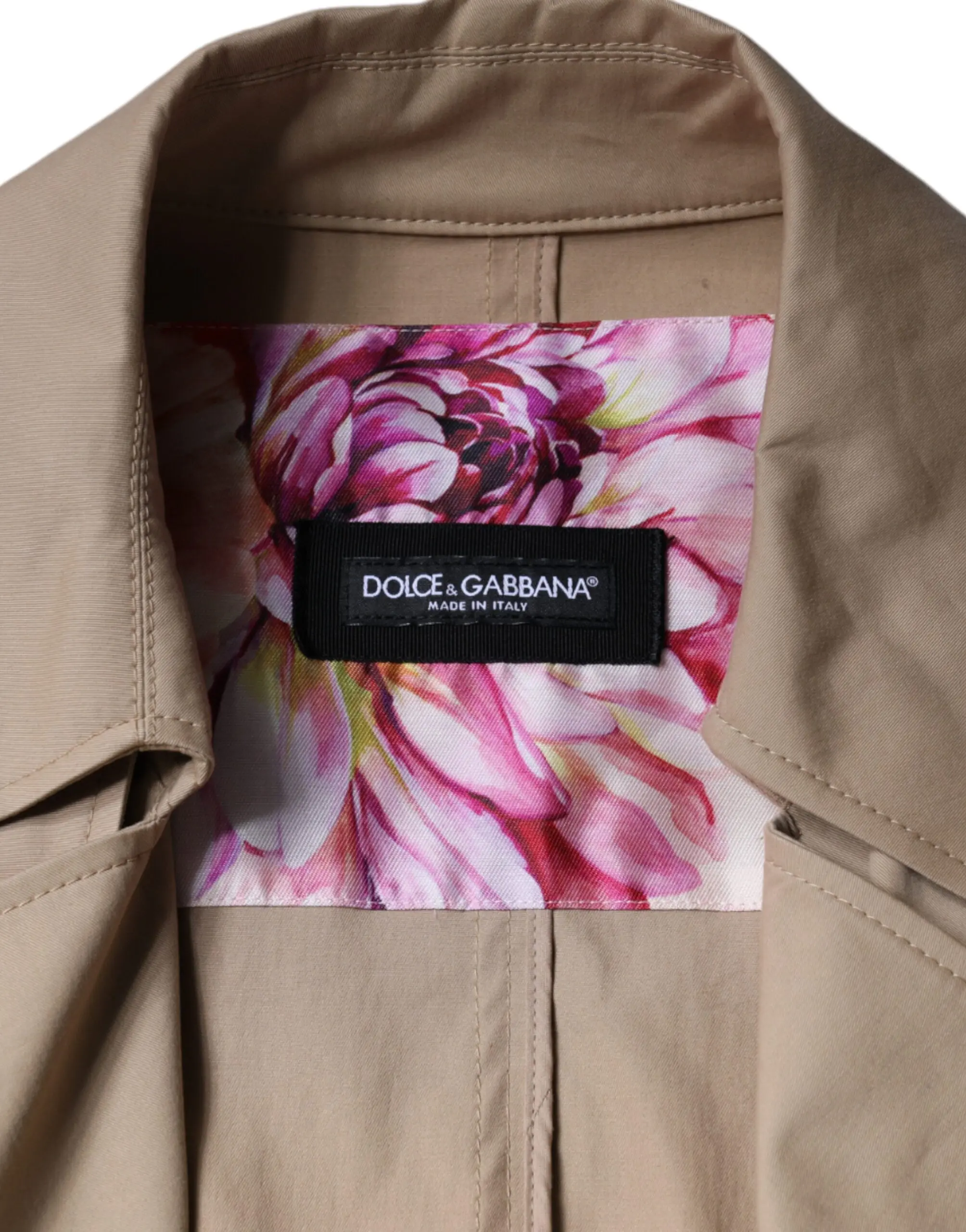 Jacket Dolce & Gabbana Xaki Ikki qatorli paltosi