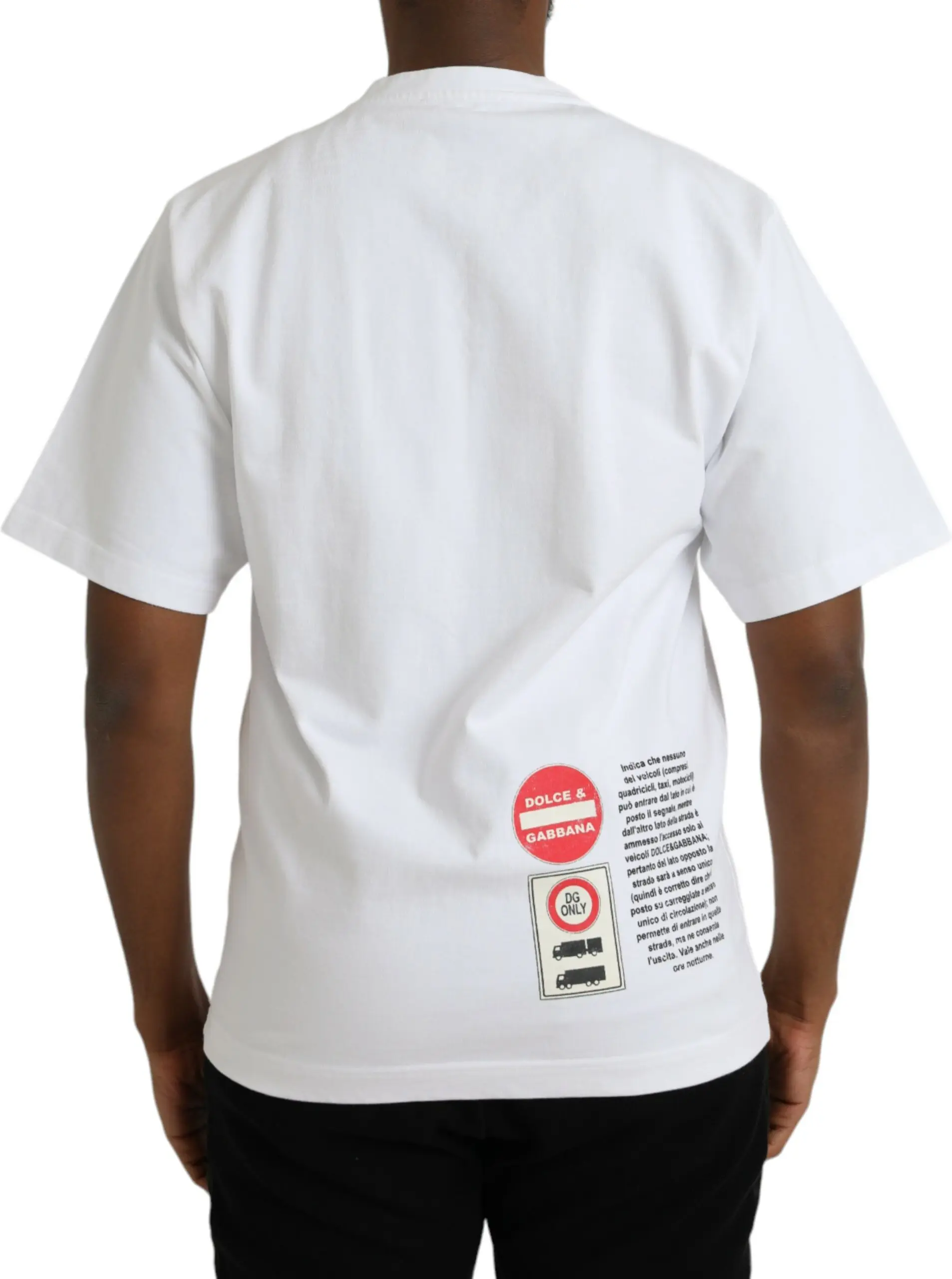 T-shirt Dolce & Gabbana White Amor Heart Cotton Crewneck Short Sleeve