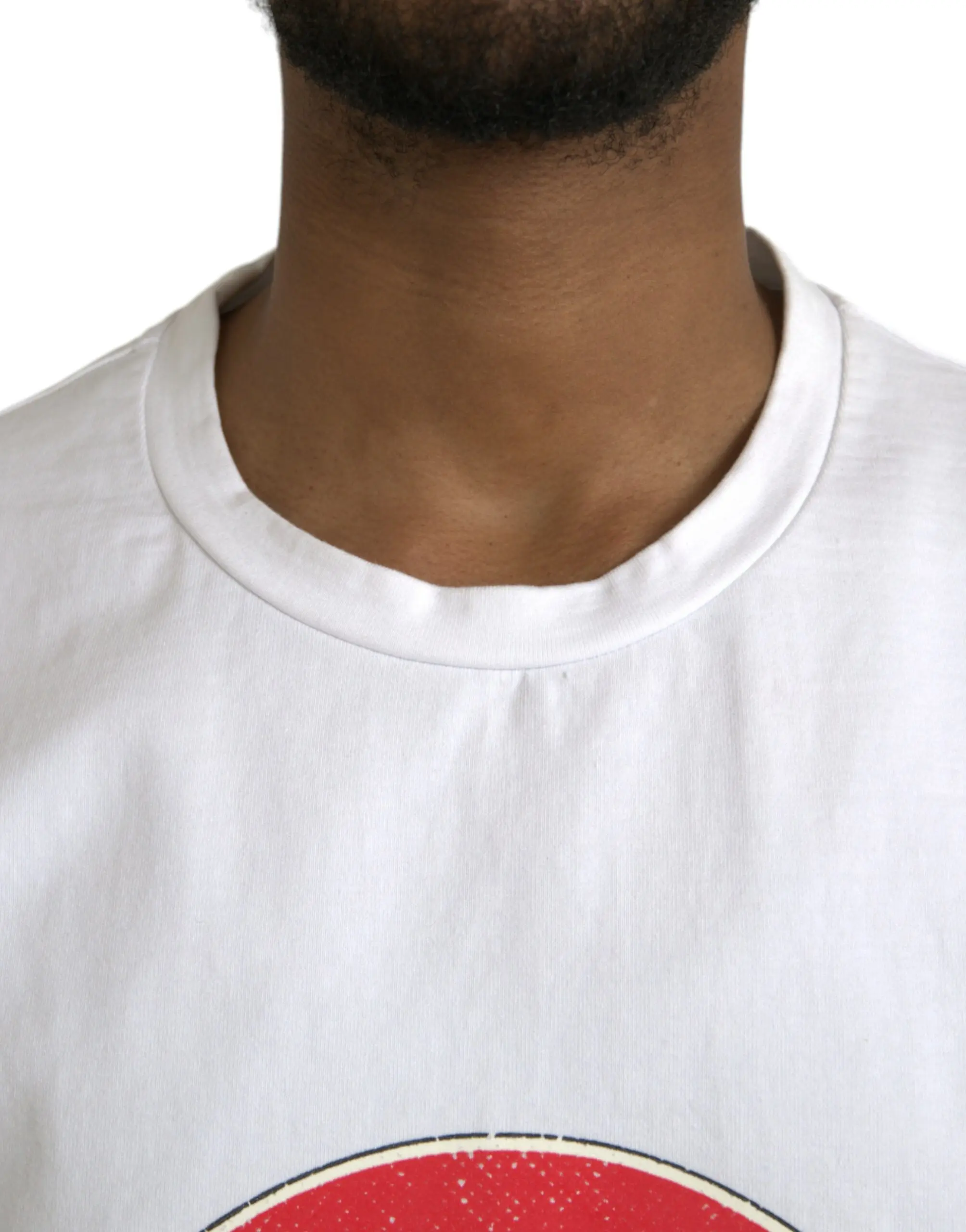 T-shirt Dolce & Gabbana White Amor Heart Cotton Crewneck Short Sleeve