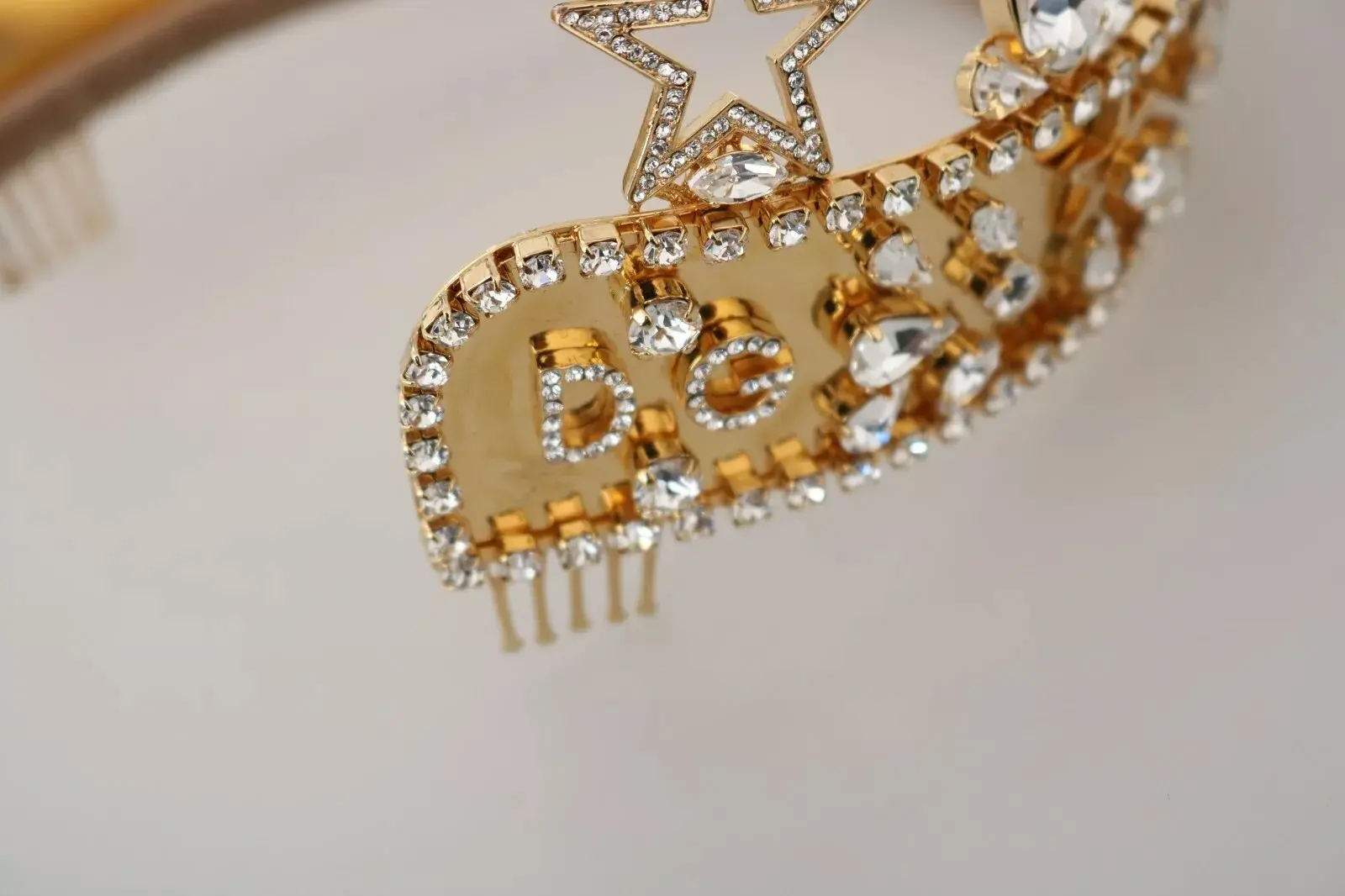 Tiara Diadem Dolce & Gabbana Gold Crystal Star