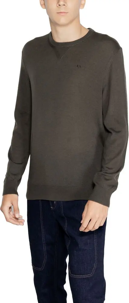 Зеленый шерстяной свитшот Armani Exchange
