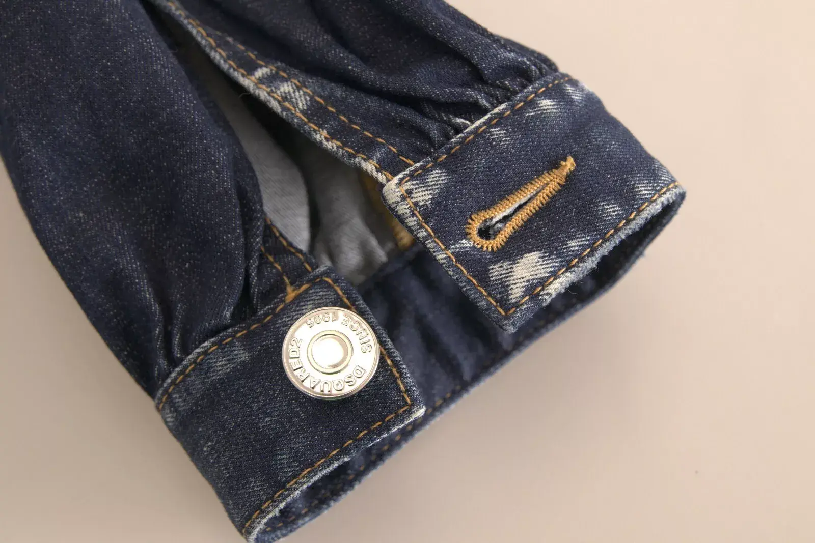 Blue High Waist Cotton Cargo Baggy Denim Jeans Dsquared2