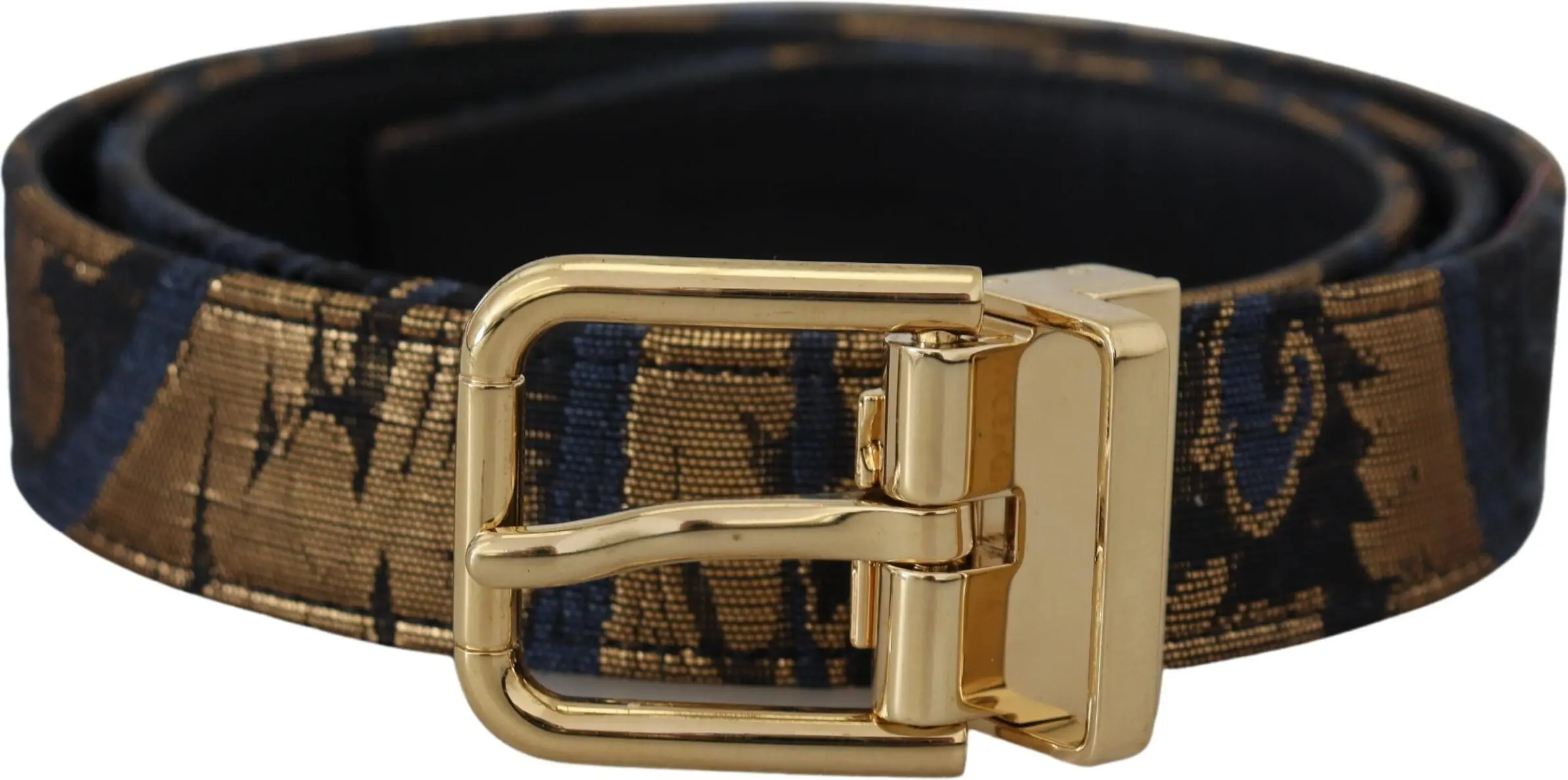 Belt Dolce & Gabbana Multicolor Jacquard Leather Logo Buckle Belt