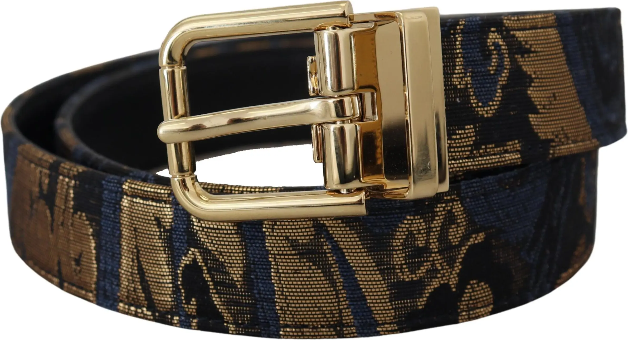 Belt Dolce & Gabbana Multicolor Jacquard Leather Logo Buckle Belt