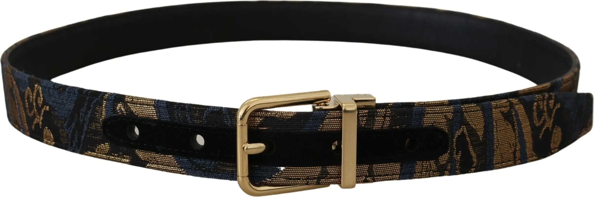 Belt Dolce & Gabbana Multicolor Jacquard Leather Logo Buckle Belt