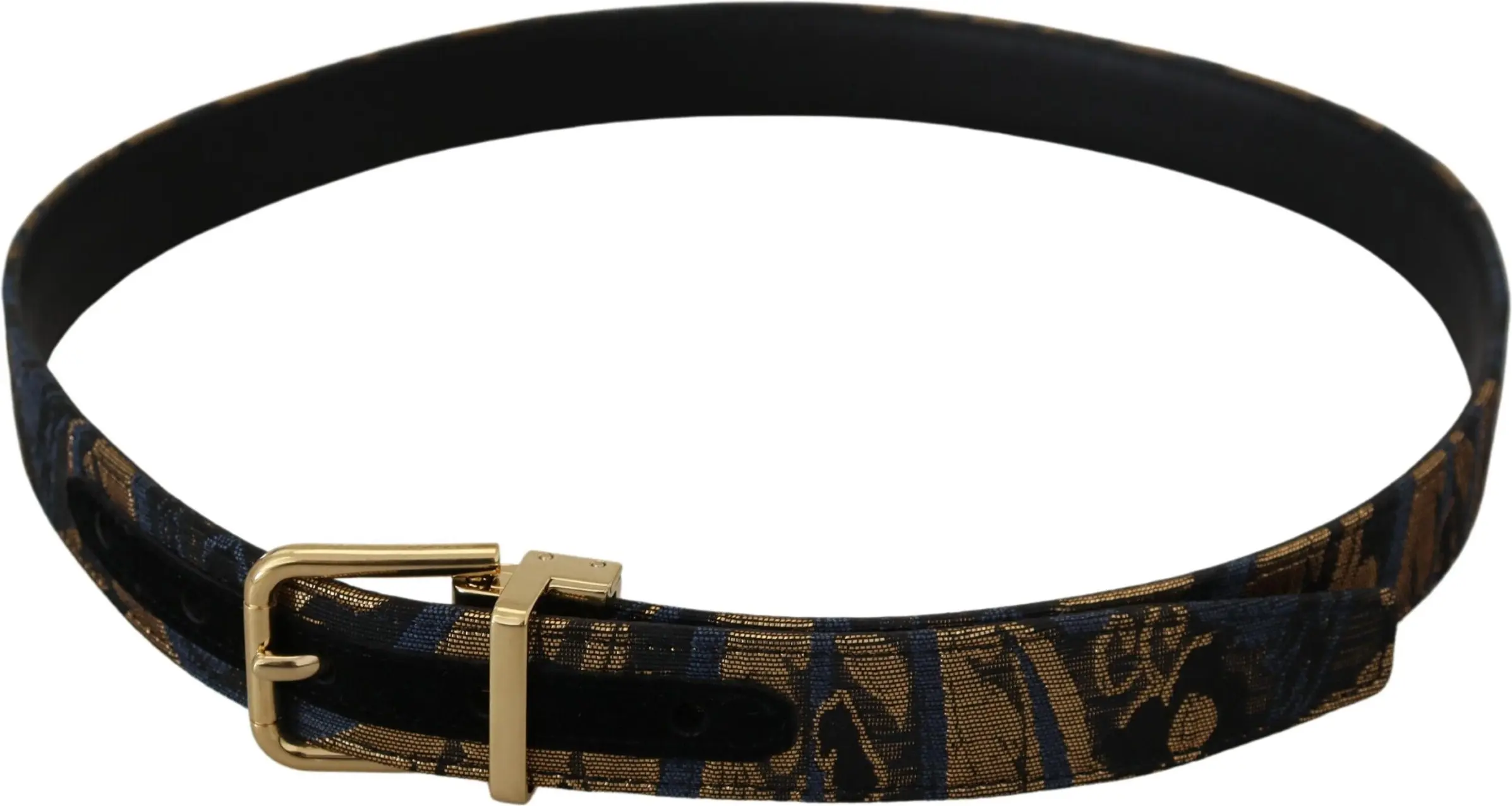 Belt Dolce & Gabbana Multicolor Jacquard Leather Logo Buckle Belt