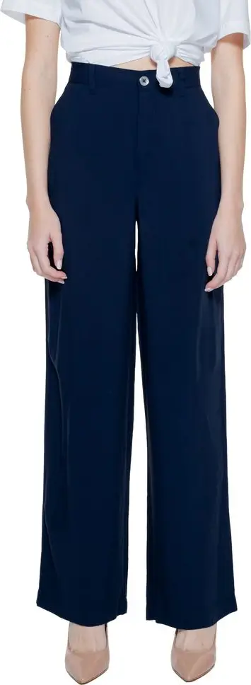 Blue Viscose Pant Street One