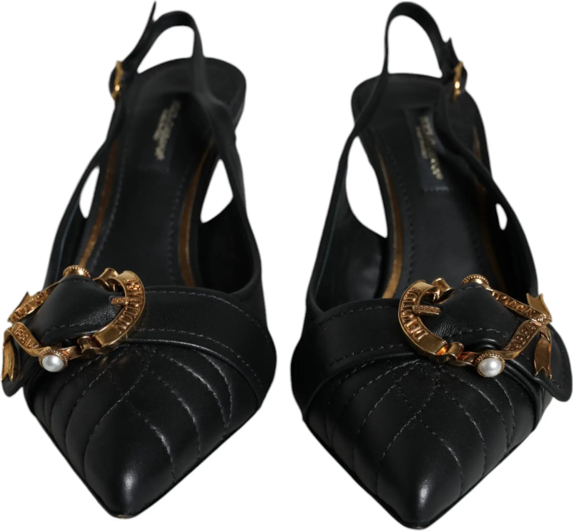 Slingback heels Dolce & Gabbana Black Devotion