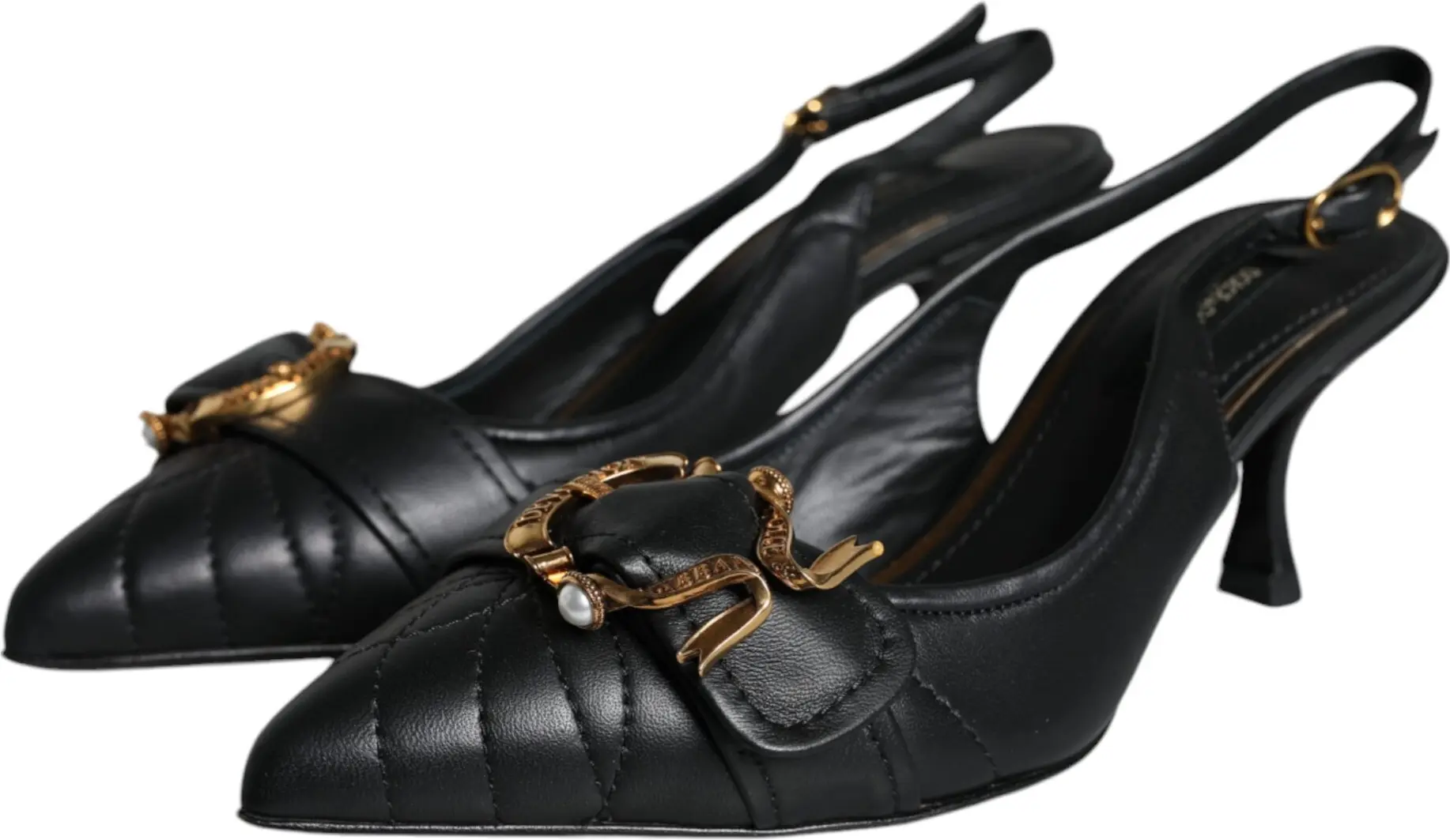 Slingback heels Dolce & Gabbana Black Devotion