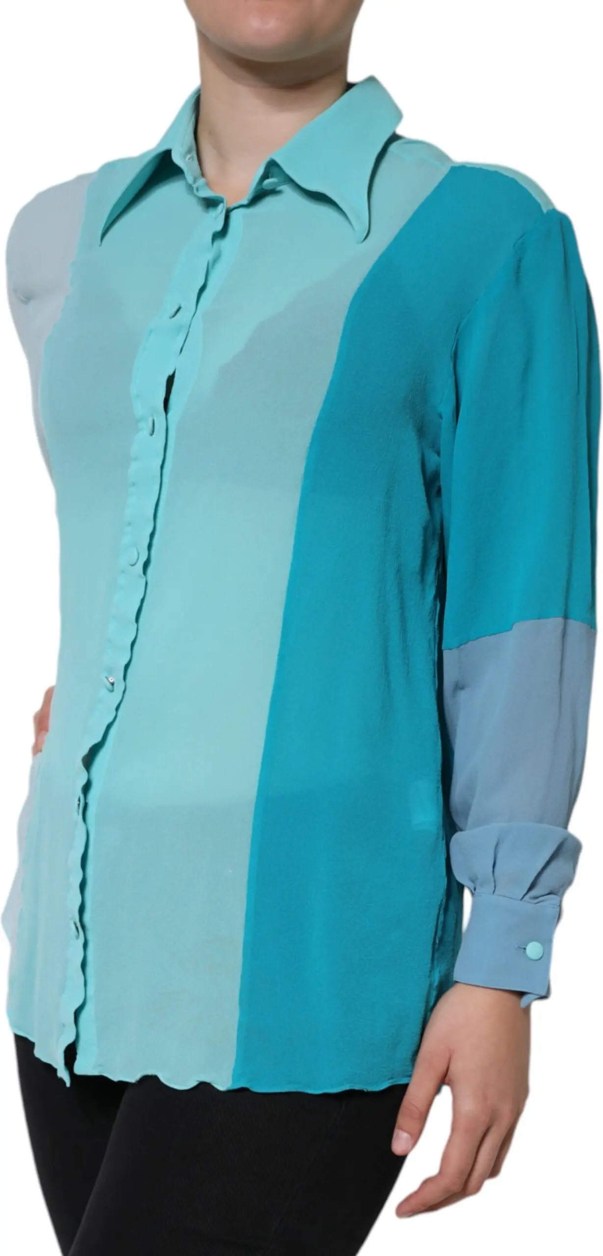 Long Sleeve Button Blouse Top Dolce & Gabbana