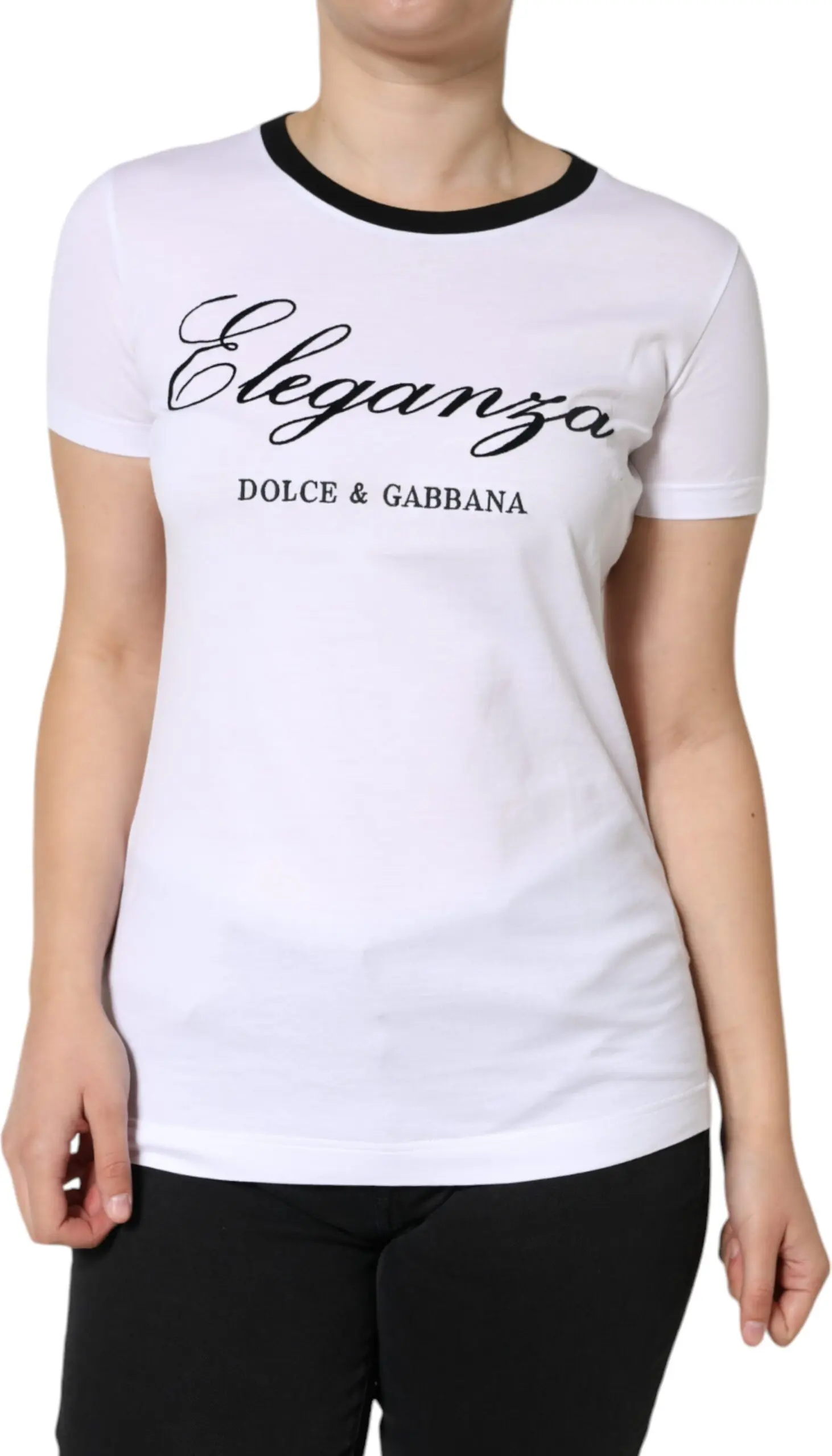 Dolce & Gabbana Elegans chop etilgan paxta futbolka